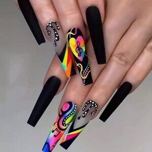 Beautiful press-on or glue-on nails.